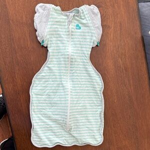 Love to Dream Aqua and Gray Sleep Sack with removable arms